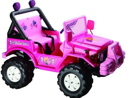12 Volt Battery Powered Twin 6V Ride On Jeep GBA15 - Pink