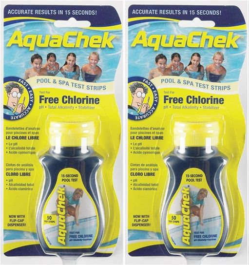 Chlorine Test Strips by Aquachek- Pack Of 2