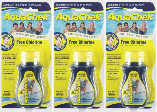 Chlorine Test Strips by Aquachek- Pack Of 3