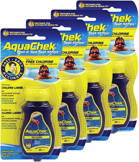 Chlorine Test Strips by Aquachek- Pack Of 4