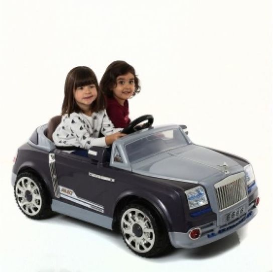 Twin 6V Grand Tourer GT Style Ride On Car (Grey) With Remote Control