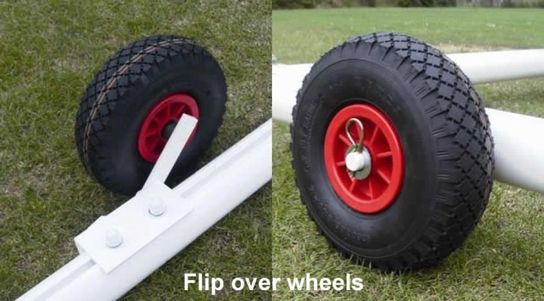 4 Lever Lift Wheels for Freestanding Football Goals