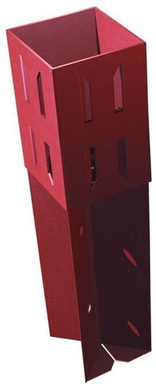 Metpost Concrete-In Post Support - Wedge Grip (Red) 100mm