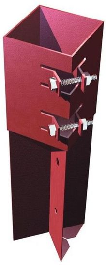Metpost Concrete-In Post Support - System 2 (Red) 75mm