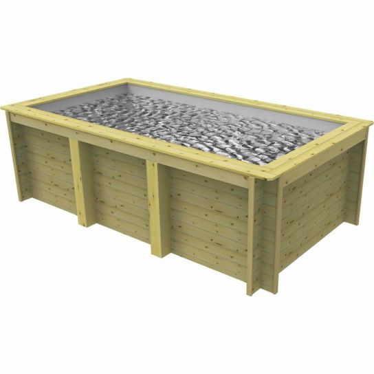 Plastica Nazca 4m x 2m Rectangular Wooden Pool