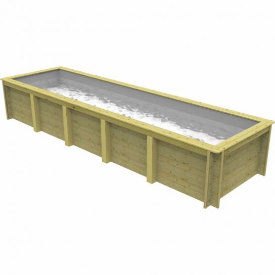 Nazca 8m x 2m Rectangular Wooden Lap Pool