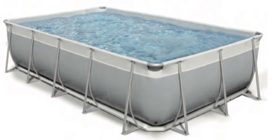 Garden Leisure Rectangular Frame Pool Set 6.5m x 2.65m x 1.25m with Sand Filter