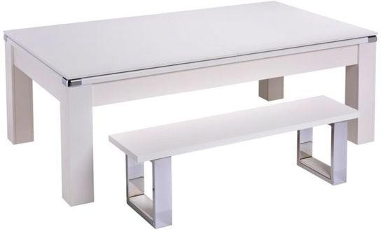 Pool Diner Bench- White