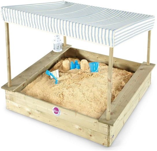 Plum Palm Beach Wooden Sand Pit with Canopy Sandboxes