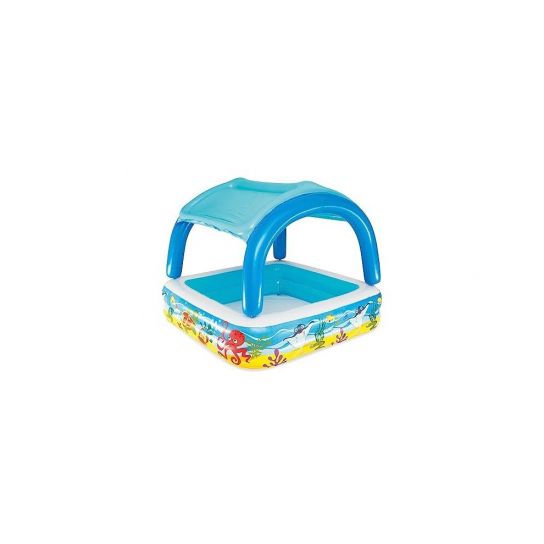 Bestway Inflatable Paddling Pool | Garden Pool for Kids and Toddlers with Shade Canopy, Ideal for Ages 2+ Outdoors