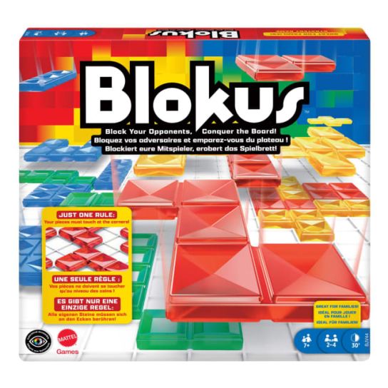 Mattel Games Blokus, Engaging Family Board Game for Kids and Adults, Perfect for Party Nights, Strategy Fun for 2-4 Players, Ages 7+