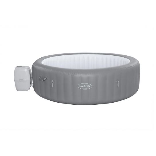Lay-Z-Spa Grenada 190 AirJet Massage System, Grey Inflatable Hot Tub for 6-8 People, featuring Freeze Shield Technology
