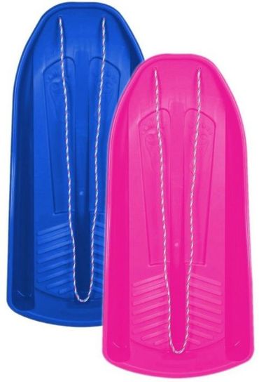 Snow Speedster Sledge Toboggan- Pack Of 2 (Blue/Pink)