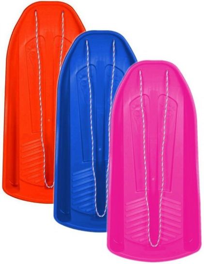 Snow Speedster Sledge Toboggan- Pack Of 3 (Red/Blue/Pink)