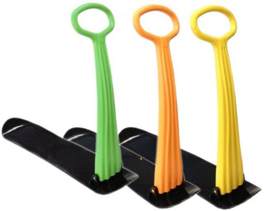 Plastic Snow Scooter- Pack Of 3 (Green/Orange/Yellow)