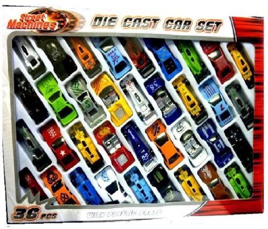 Steet Machines Die Cast Car Set- 36 Piece