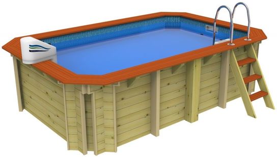 Wooden Exercise Pool With 2.2kW Badu Riva Jet - 2.4m x 3.9m
