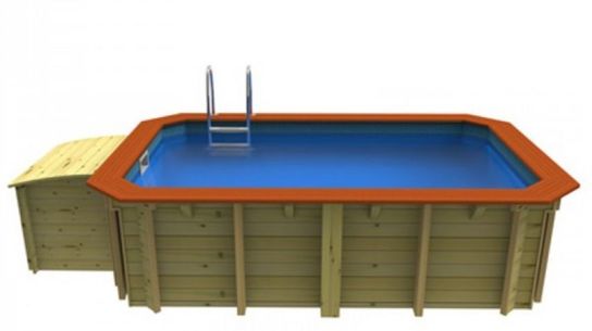 Wooden Exercise Pool With 1.6kW Badu Perla Jet - 2.4m x 3.9m