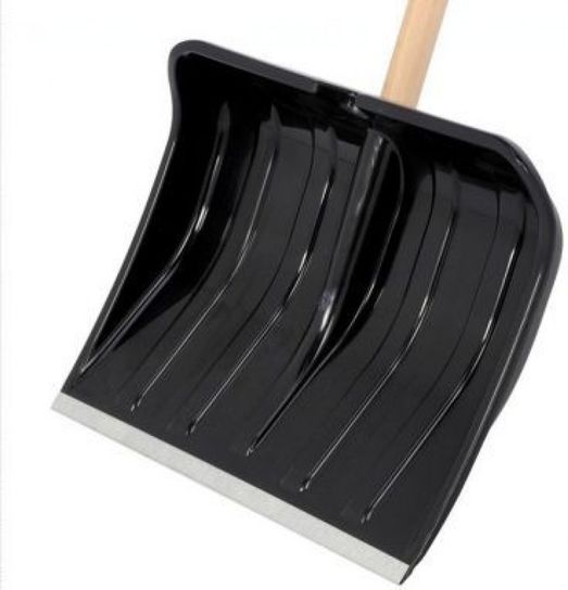 Black Metal Bladed Snow Shovel 41cm Wide