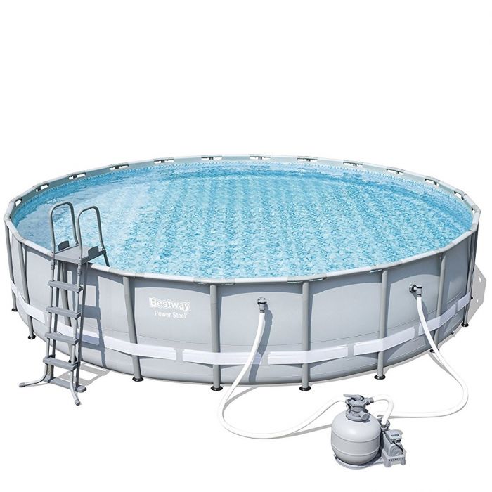 Bestway Steel Pro Silver Metal Frame Round Pool 22ft x 52"