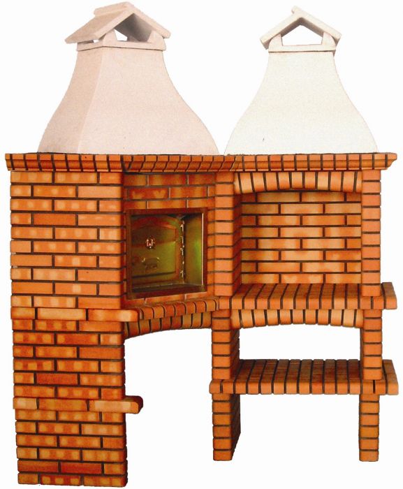 Classic Brick Pizza Outdoor Oven & Barbecue Corner Unit Barbeques & Ovens