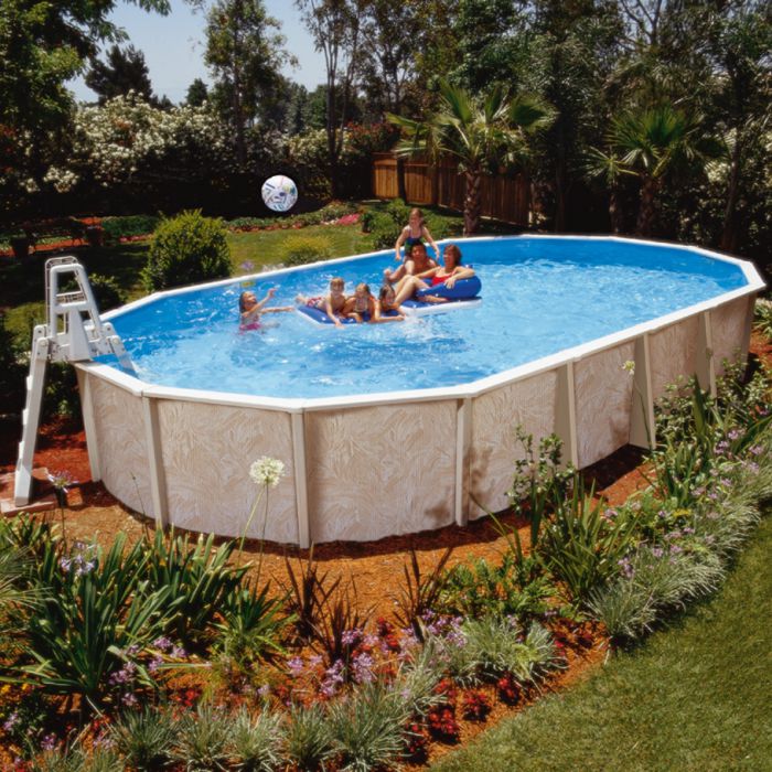 doughboy premier oval steel pool 20ft x 12ft - steel pools