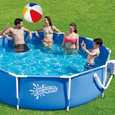 Summer Escapes Metal Frame Round Pool Set 10ft x 30"- Damaged Box