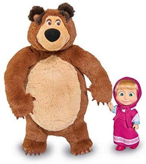 Masha Set Plush Bear & Doll