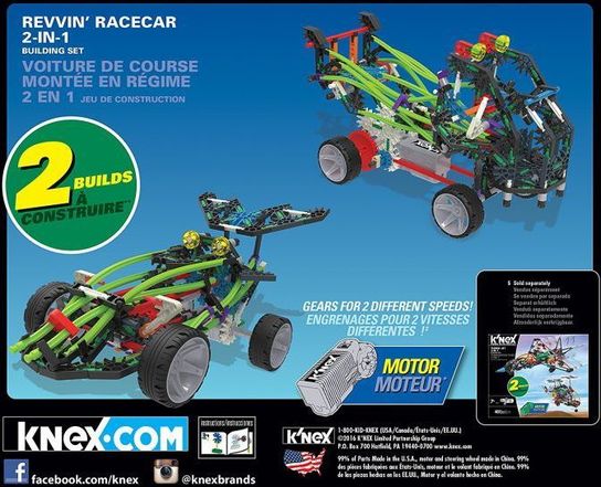 K'NEX Revvin Race Car 2-in-1 Building Set - Damaged Box