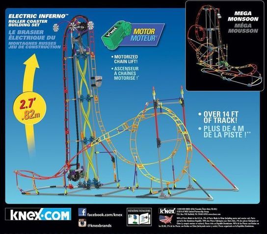 K'NEX Electric Inferno Roller Coaster Building Set 