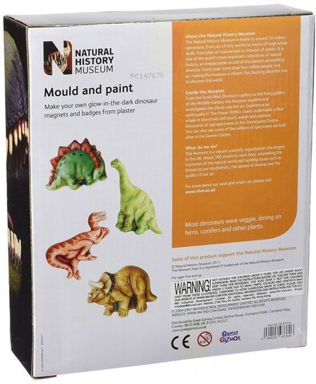 Natural History Museum Dinosaur Mould and Paint 