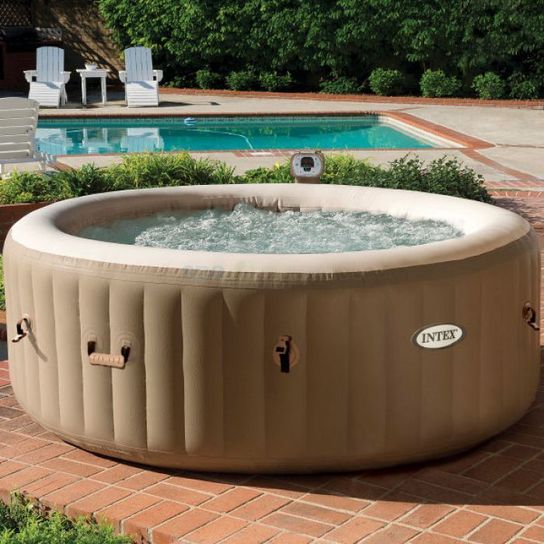 PureSpa 6 Person Bubble Inflatable Hot Tub by Intex