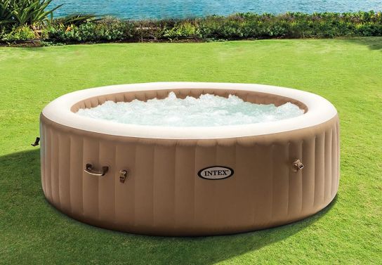 Intex PureSpa Bubble Round 8 Person Inflatable Hot Tub 