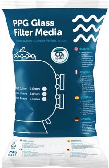 PGFM Glass Filtration Sand Filter Media 25kg- Grade 1