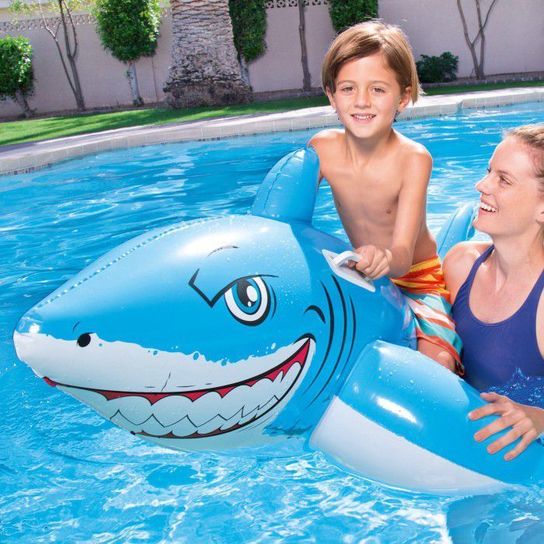 Great White Shark Rider Pool Inflatable