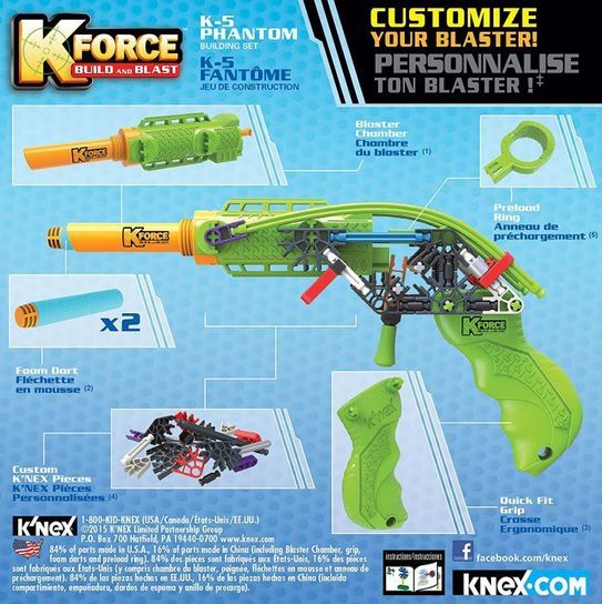 K'NEX K-Force K5 Phantom Blaster Multi-Colour Construction Set 