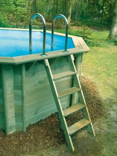 Stretched Octagonal Wooden Pool - 4m x 6.4m by Doughboy