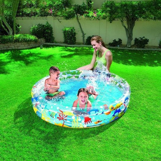 Deep Dive 3-Ring Paddling Pool - - 60in x 12in by Bestway