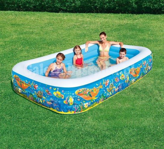 Aquarium Rectangular Family Paddling Pool 120" - 54121