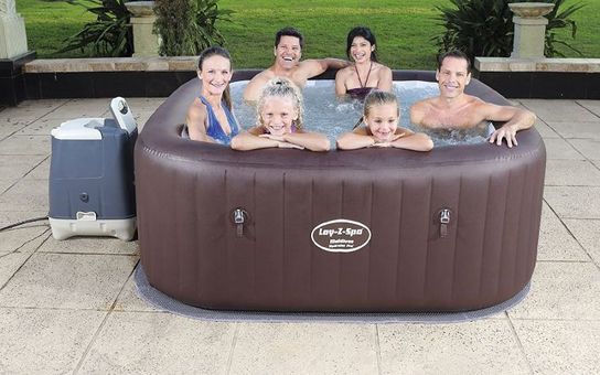 Lay-Z-Spa Maldives HydroJet Pro Square Inflatable Portable Hot Tub Spa - 54173