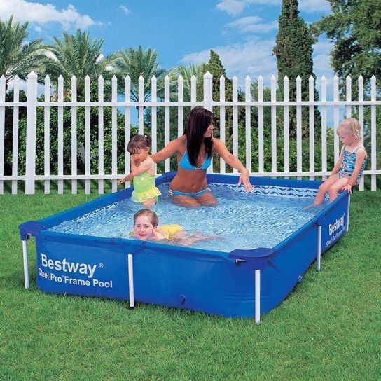 Steel Pro Rectangular Frame Pool - 7ft 3in x 59in x 17in (No Pump) by Bestway