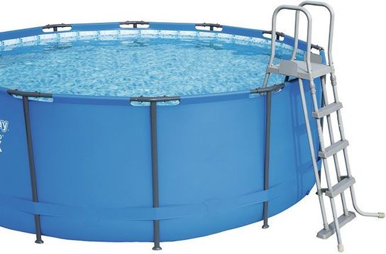 Steel Pro Metal Frame Round Pool Package 56462 18ft x 48in by Bestway- Damaged Box