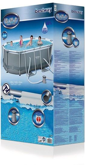 Power Steel Pool - 56617 - 9ft 10in x 6ft 7in x 33in by Bestway