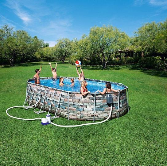 Power Steel Comfort Jet Pool - 56719 - 20ft x 12ft x 48in by Bestway