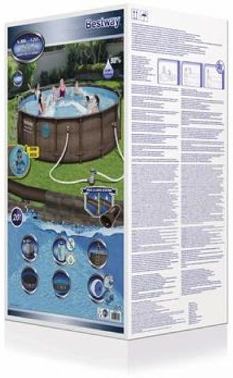 Pool Set 16ft x 48in/4.88m x 1.22m - Bestway Power Steel Swim Vista Series Round 