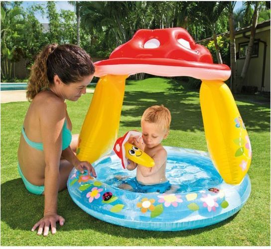 Mushroom Baby Paddling Pool - 57114 by Intex