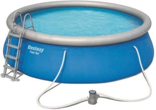 Fast Set Round Inflatable Pool Package - 57289 - 15ft x 48in by Bestway