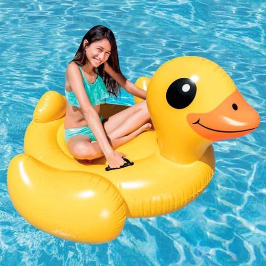Yellow Duck Ride-On Pool Inflatable   by Intex