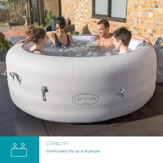 Lay-Z-Spa Vegas Hot Tub Inflatable Spa with Freeze Shield Technology