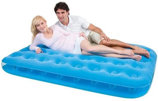 Double Fashion Flocked Air Bed 75" x 54" by Bestway